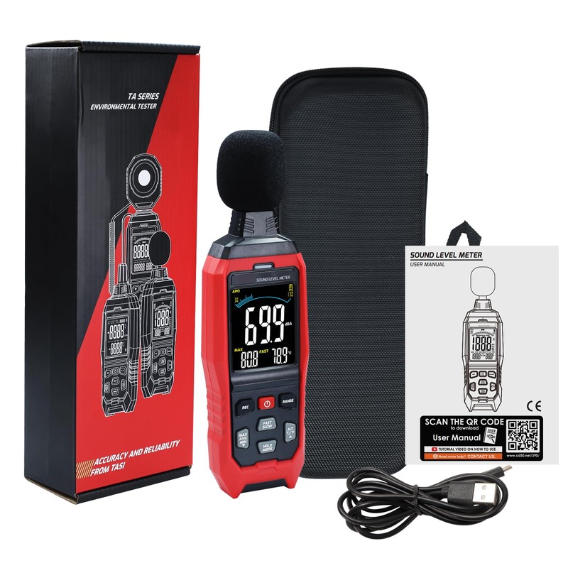 Sound Level Meter Data Logger Decibel Meter with Record Function,