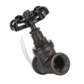 Garosa Vintage Steampunk Stop Valve Light Switch, 1/2in Vintage Lamp with White Wire for Water Pipe Desk Light