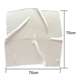 SHUBEIEUMI Women's Silk Scarf, Silk Headscarf, Plain Soft Silk Scarf, Neckerchief, Size 70 cm x 70 cm, Women's Scarf, White