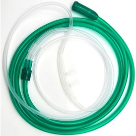 ResOne 7Ft High Flow Adult Oxygen Nasal Cannula 1-Pack - Soft Curved Prongs, Crush-Resistant Tubing - Oxygen Concentrator Supplies - Soft Curved Nose Piece, Standard Size, 15 LPM