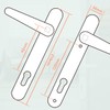 Bwintech 1 Set Satin Nickel UPVC Door Handle Set Stainless