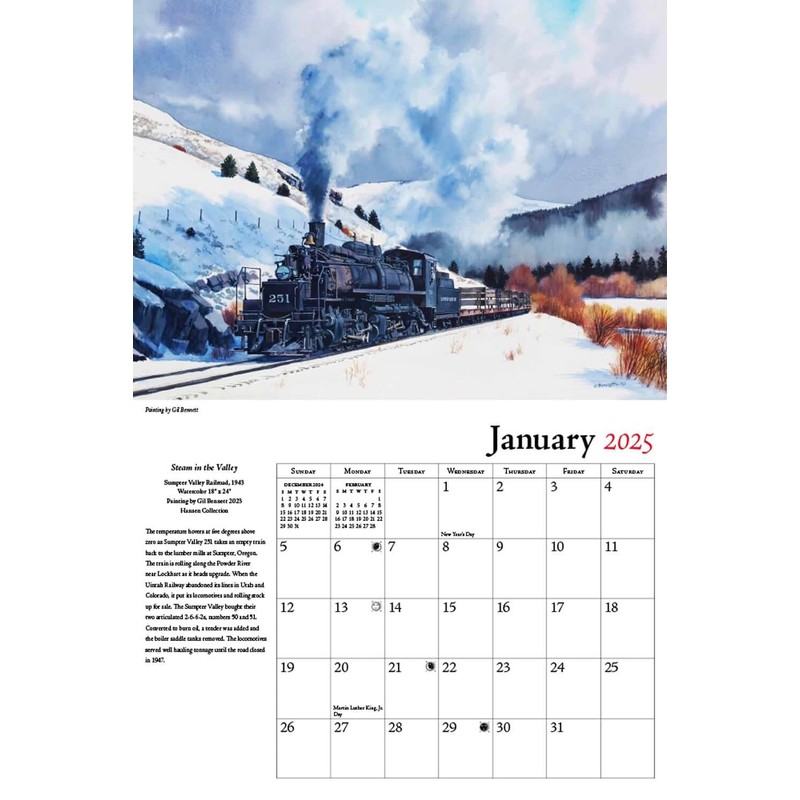 Tide-Mark, Great Trains 2025 Wall Calendar