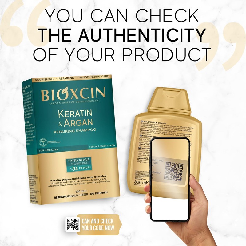 Bioxcin Keratin & Argan Repair Shampoo 300 Ml - Verwittertes