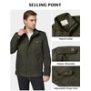 WenVen Men's Military Casual Cotton Jacket Outwear (Army Green, X-Large)
