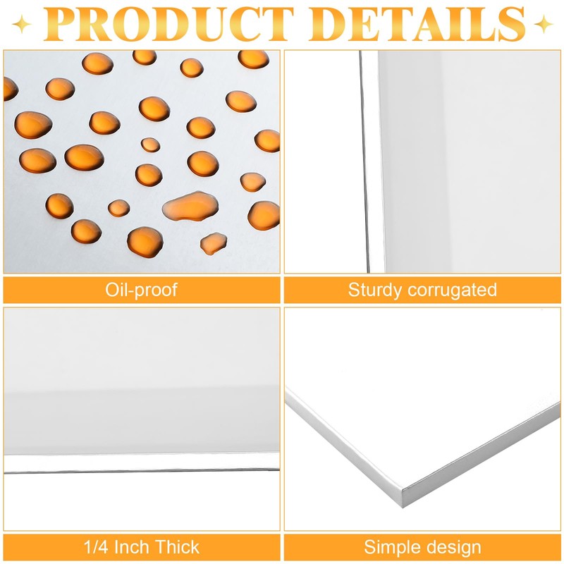 Jingmore 12 Pcs Half Sheet Rectangle Cake Drum Board Greaseproof