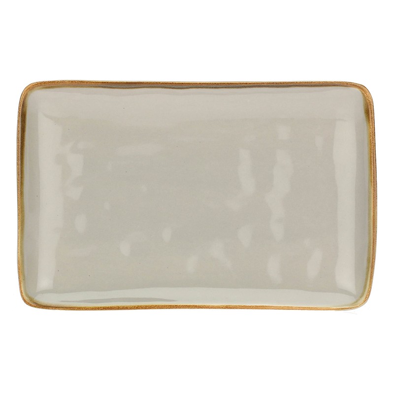 Generisch Grigio Perla Serving Plate Stoneware with Vintage Look 27
