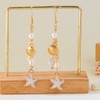 Boho Cute Seashell Starfish Conch Drop Dangle Earrings for Women,