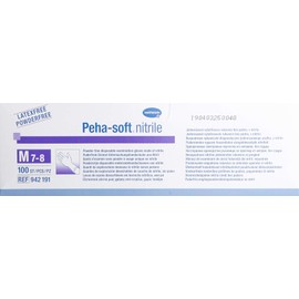 Peha Soft Nitrile Unt.handsch.pulverfr. Non-Sterile M Pack of 100