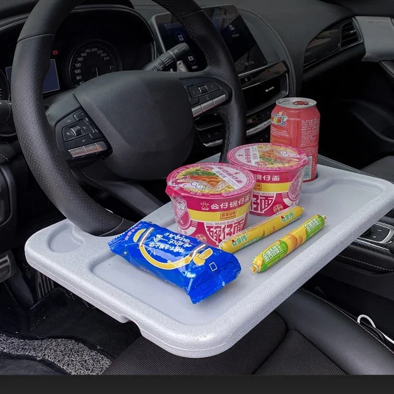 Steering Wheel Tray for Car Dining – Foldable ABS Table