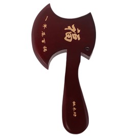 ORFOFE Traditional Chinese Wood Carved Axe Pendant Feng Shui Keychain Viking Style Charm Mini Amulet for Home Decor