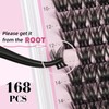 UILULU Lash Clusters Natural Individual Lashes Clusters 168 Count 0.07D