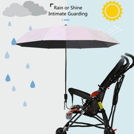 Nakazawa Pram Umbrella,Pram Parasol uv Protection, With Umbrella Clip Fixing Device, UPF 90+ UV Protect Pushchair Sun Parasol (pink)