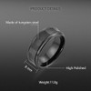 VA JENT Men Tungsten Ring, Black Tungsten Carbide Rings For