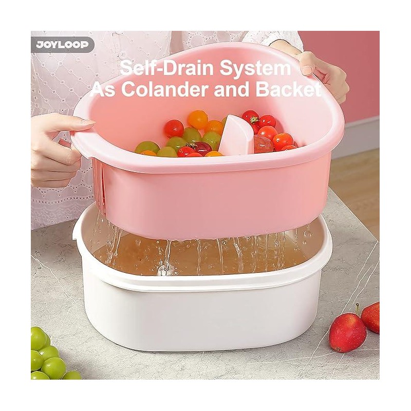 JOYMOOP JOYLOOP Fruit Cleaner Spinner Large Fruit Washer Spinner with