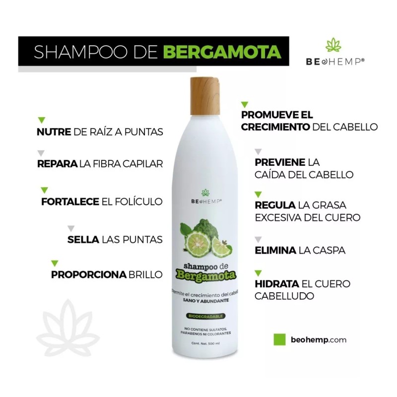 Beohemp Shampoo De Bergamota Beohemp 500ml
