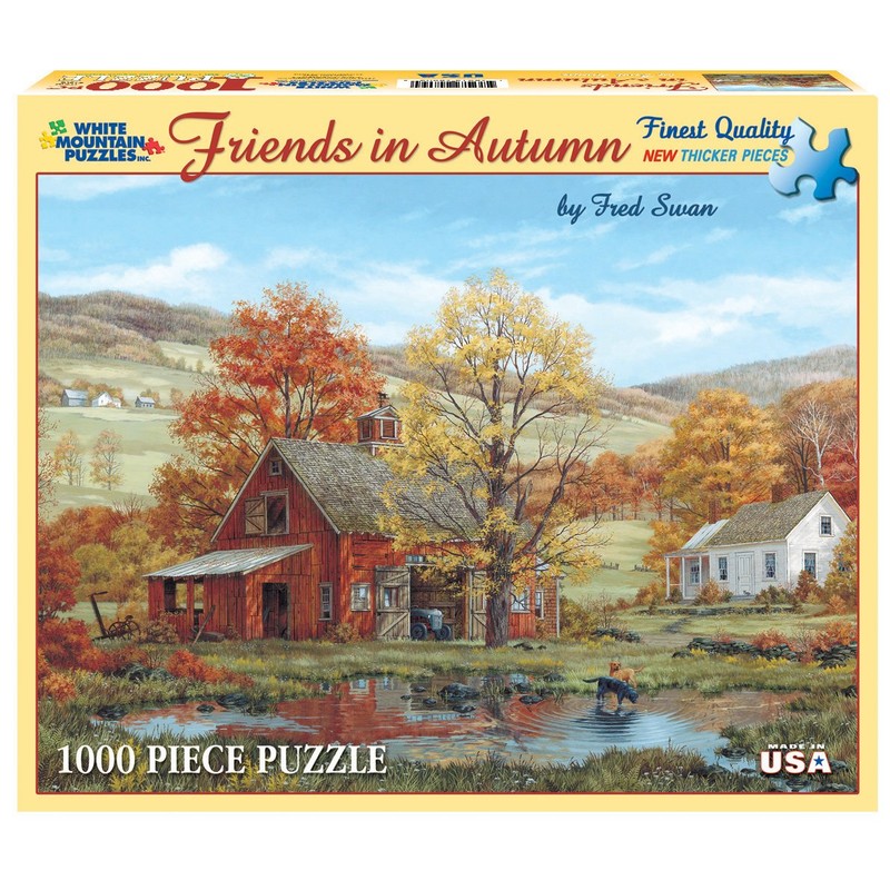 White Mountain Puzzles Friends in Autumn - 1000 Piece Jigsaw