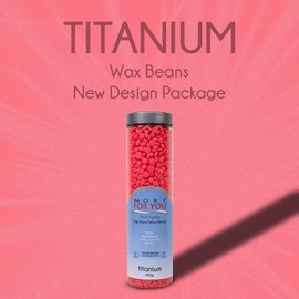More For You Film Hand Wax Beans Pet Titanium (Pink) 450 g - Hot Wax Warm Wax Hair Removal Hot Wax Sir Agda Hair Removal Wax (Titanium)