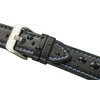 Genuine Waterproof Leather Watch Band with Quick Release Spring Bars