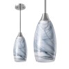 DEWENWILS EDISHINE Pendant Light Fixture, Hardwired Ceiling Light, Grey Marble