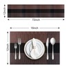Aofmee Table Runner and Placemats Set of 6 Washable, Heat