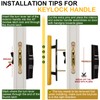 TPard Sliding Glass Patio Door Handle Set with Key Cylinder