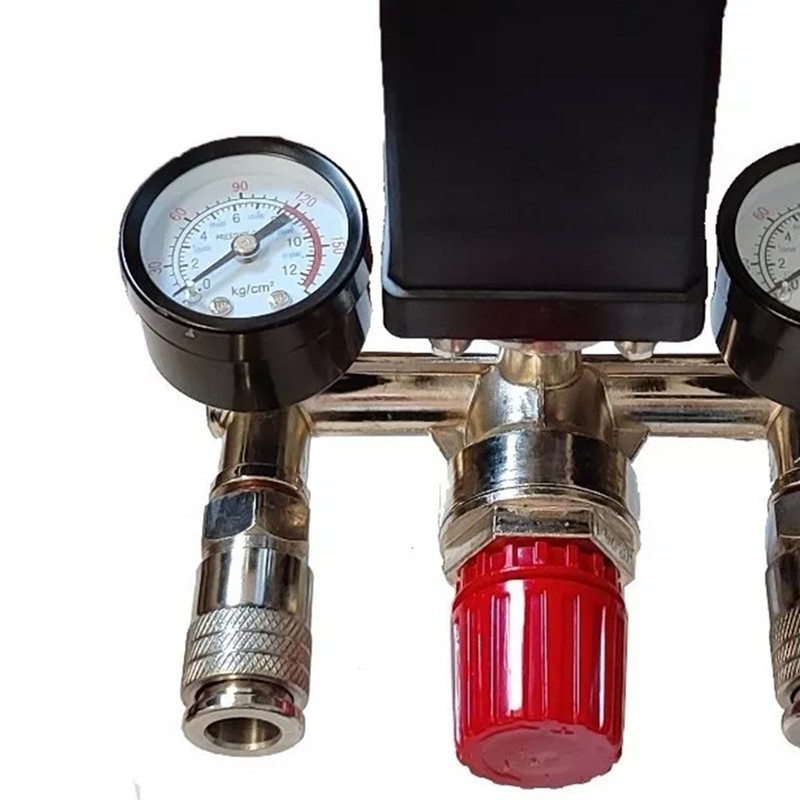 Air Compressor Pressure Switch with Dual Gauge Pump Pressure Control