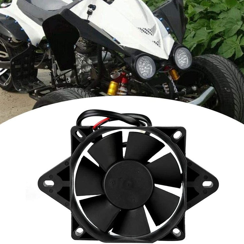 Akozon 12V 15W Plastic Electric Cooling Fan, Universal Fit for