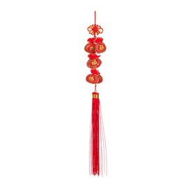 Oriental Feng Shui Wall Hanging W. tassels "Fu"-Fortune