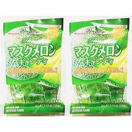Candy, Muskmelon Candy, Japanese Hard Candy, 4.05 oz, Natural and Artificial Flavor, 2 Pack