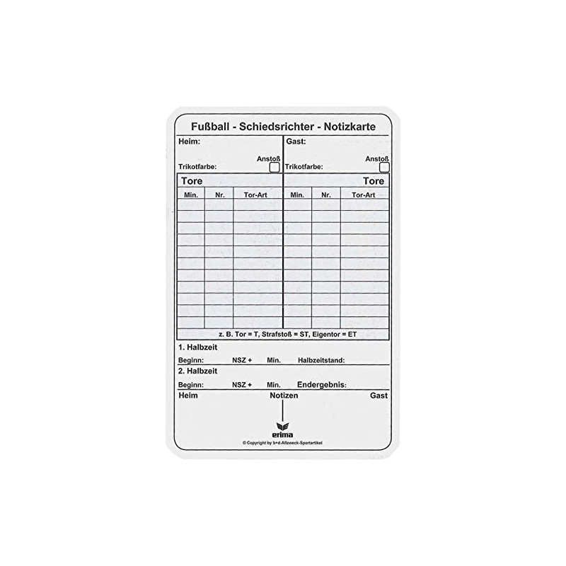 Erima Game Note Pad