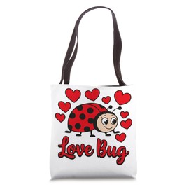 Love Bug Cute Valentine's Day Party Ladybug Tote Bag