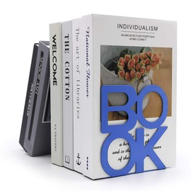 Book Ends - Decorative Metal Book Ends Supports for Bookrack Desk,Books, Unique Appearance Design,Heavy Duty