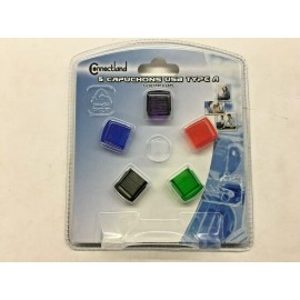 CONNECTLAND ULIFE004900, D-USB-CAP-5, 2603006, 5 MULTICOLORED USB TYPE A DUST CAPS