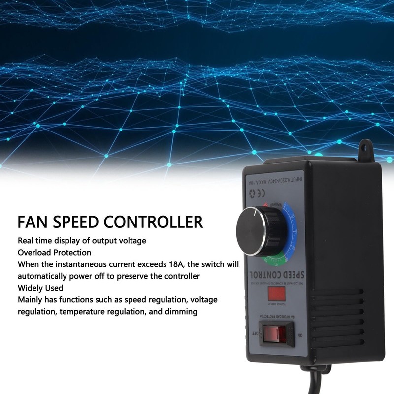 Spacnana AC220-240V Input 0-220VAC Output Variable Speed Controller with Overload