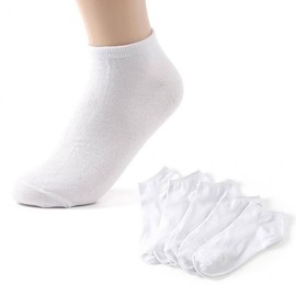 Men's Basic Ankle Socks for Spring - 10 Pairs White