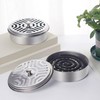 3-Piece Set Mosquito Coil Burner Stand with Handle Lid Case Mosquito Coil Black