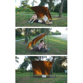 Top Lander Waterproof Ground Sheets Multifunction Tent Carpet Ultralight Tent Footprint for Camping Tarp Awning Bivvy Survival (Brown, 210x140)