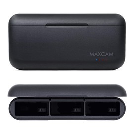 MAXCAM Power Triple Battery Charger for GoPro Hero 13 Enduro Battery Black