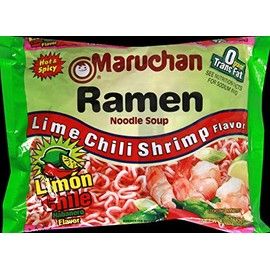 MARUCHAN LIME CHILI SHRIMP DRY RAMEN NOODLE SOUP MX PLASTIC BAG 3 OZ