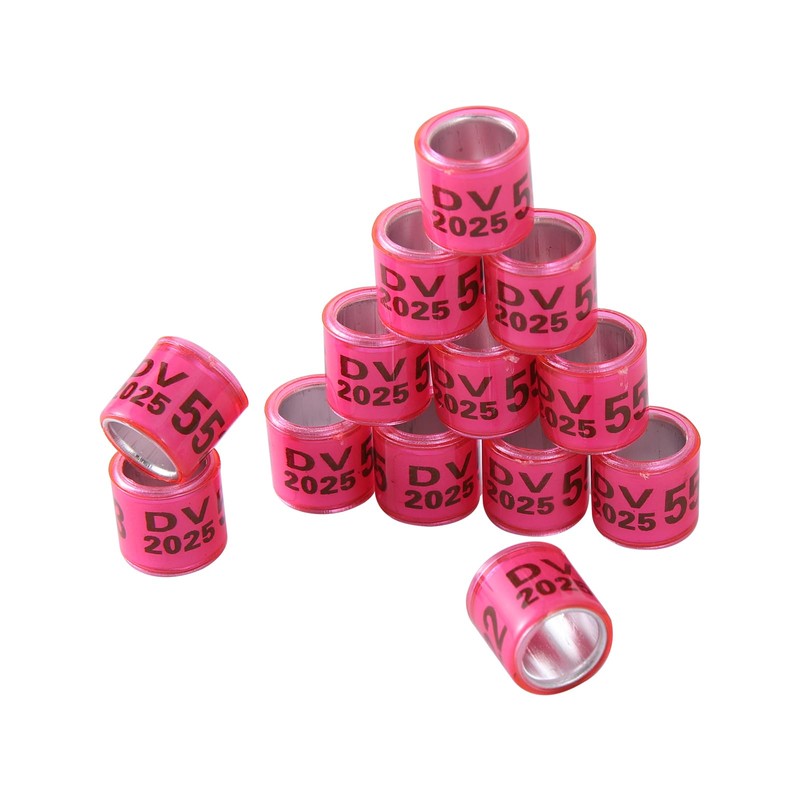 FULAIERGD Pack of 100 Multicoloured Aluminium Pigeon Leg Rings, Identifying