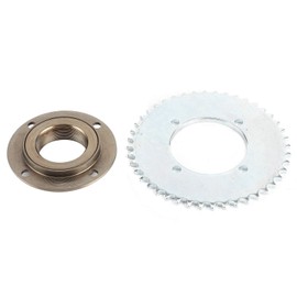 Qiilu 78mm OD Toothless 4 Hole Flywheel + T8F 44T 54mm Sprocket Flywheel Scooter Parts for 43cc 49cc Mini Pocket Gas Scooter ATV