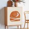 Autumn Mini Velcro Stick-On Cover for Shelves & Storage Curtain Lunar Eclipse/80x100 2ea