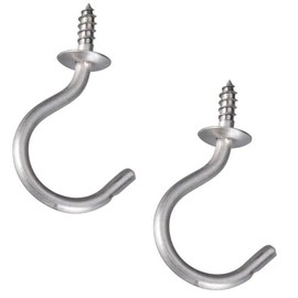 National Hardware N348-458 1-1/2 Stainless Steel Cup Hooks 2 Count
