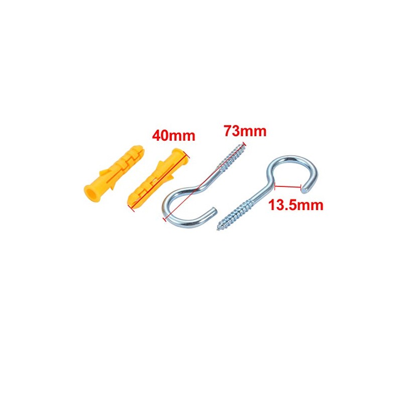 uxcell 5pcs 8mmx40mm Self Drilling Drywall Anchor with 18.5mm Inner