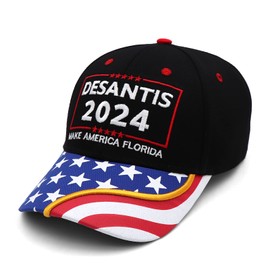 Desantis 2024 Hat Make America Florida Embroidery MAGA Election Baseball Cap for Trump Desantis Fans Red