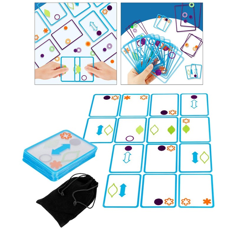 Harilla Overlap Card Game Swish Toy Set Spatial Logical Thinking