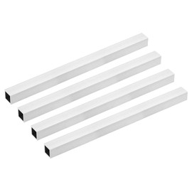 TOP-VIGOR 4Pcs 6063 Aluminum Square Tube, 20mm x 20mm x 1.5mm Wall Thickness 300mm Length Aluminum Tubing Seamless Straight Pipe for Machinery Frame Construction DIY Projects