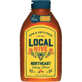 Local Hive Northeast Raw Unfiltered Honey – 32oz, 100% Pure US Honey, Sourced from American Bees and Beekeepers - Natural Sweetener, Ideal for Tea, Baking, and Cooking