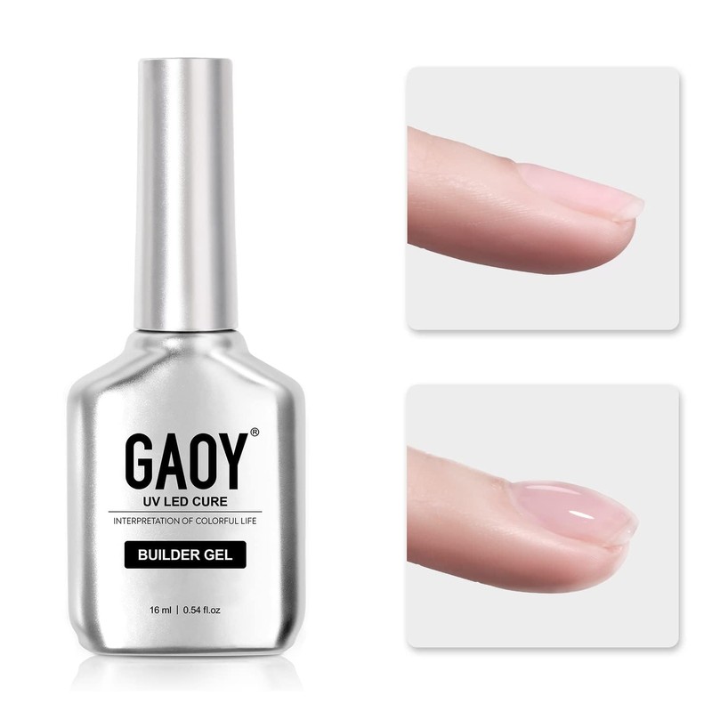 GAOY- Gel constructor transparente para uñas, fortalecedor de uñas de