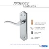 XFORT Chrome Elegance Range Polished Chrome London Suite Lever Latch